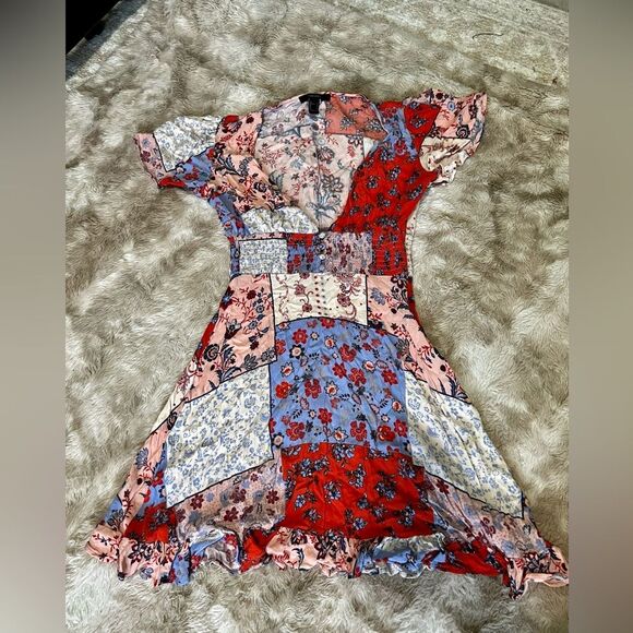 Forever 21 Patchwork Mini Dress - Picture 1 of 6